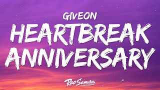 Giveon  HEARTBREAK ANNIVERSARY Lyrics [upl. by Aihsei184]