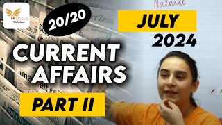 Set 28  Important MCQs PART II JULY 2024 CURRENT AFFAIRS by Yashodhra ma’am [upl. by Wilscam]