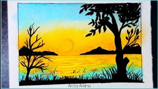 Easy Oil Pastel Drawing for Beginners  Oil Pastel Drawing Ideas halimaety [upl. by Wattenberg]