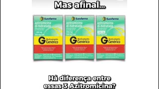 Há diferença entre Azitromicina 200mg5mL de 600mg 900mg e 1500mg [upl. by Aneliram]