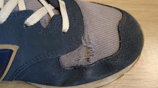 Repair of NB sneakers Elimination of holes Shoe restoration DIY [upl. by Gideon993]