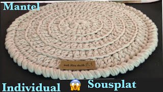 Super Fácil de Hacer Mantel Individual  Sousplat Placemat Paso a Paso [upl. by Inahet824]