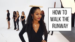 How To Walk The Runway Like A Model  Modeling Course  Part 1 [upl. by Annoled90]