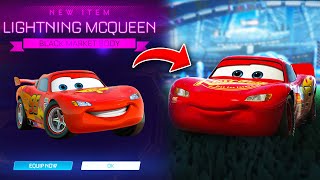 New LIGHTNING MCQUEEN Black Market Car On Rocket League [upl. by Zara5]