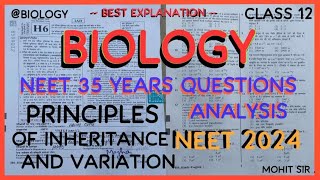 Neet pyqs on principles of inheritance and variation l Biology l neet2024 [upl. by Itoyj]