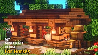 Minecraft  How to Build a Horse Stable 🐎 [upl. by Alo]