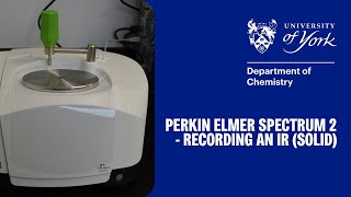 Recording an ATRIR of a Solid on a PerkinElmer Spectrum 2 [upl. by Siclari]