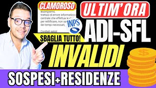 INPS DISASTRO🔥ADI SFL🔴INVALIDI⚠️RESIDENZA✅DOMANDE TERMINATE [upl. by Ultann]