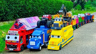 WawMobil Truk Oleng Bongkar Mainan Mobil Mobilan Tayo Mobil Balap Mobil Monster Excavator Beko [upl. by Stalder]