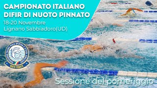 Campionato Italiano DIFIR di Nuoto Pinnato pomeriggio  Lignano Sabbiadoro UD [upl. by Bouchier]