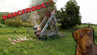 Why This TikToker Went VIRAL With Homemade Trebuchet [upl. by Iralam]