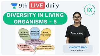 Diversity in Living Organisms  Lecture 5  Class 9  Unacademy Foundation  Biology  Vindhya Rao [upl. by Kopans]