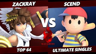 Kagaribi 10  Zackray Pit Vs Scend Ness Smash Ultimate  SSBU [upl. by Atnauqal895]