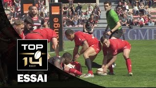 TOP 14 ‐ Essai 2 Napolioni NALAGA LOU – ToulouseLyon – J21 – Saison 20162017 [upl. by Roxi]