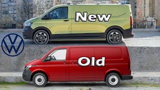 New Volkswagen Transporter vs old VW Trasporter  interior amp exterior compare [upl. by Emeline]