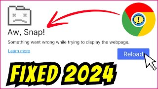 Fix Aw Snap Google Chrome Error in Windows 11 10  Updated Methods 2024✅ [upl. by Anal588]