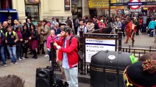 Reeps One  Incredible Human Beatbox on Leicester Square [upl. by Annailuj]