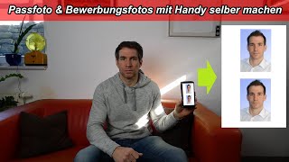 Biometrisches Passbild kostenlos selber machen mit Handy App  Passfoto selber schießen [upl. by Fem]