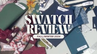 FallWinter Fabric Haul Reviewing 94 Stunning Swatches from Style Maker Fabrics’ 2024 Collection [upl. by Eulau19]