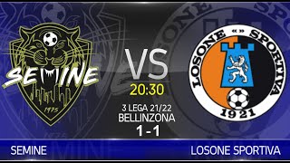 US Semine VS Losone Sportiva 3Â° Lega 2122 [upl. by Elleraj]