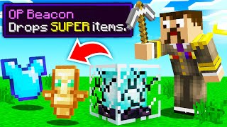 Minecraft Hide or Hunt But Beacons drop OP Items [upl. by Lauritz]