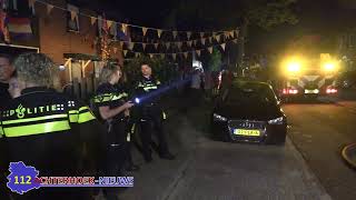 Zolderbrand in woning in Aalten hoogwerker komt met moeite op locatie [upl. by Bran158]