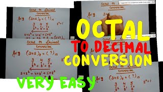 octal to decimal easy short simple [upl. by Crelin84]