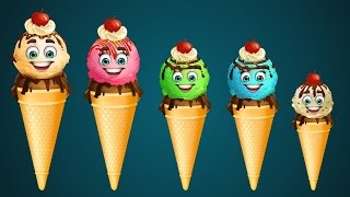 Finger Family Collection  5 Ice Cream Finger Family Songs  Daddy Finger Nursery Rhymes [upl. by Eceinert19]