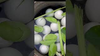 Eating a fertilized duck egg  balut egg  hot vit lon food cookingshorts egg short yummy [upl. by Tletski390]