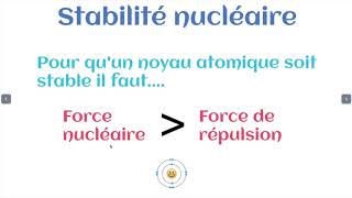 Transformations nucléaires stabilité nucléaire [upl. by Reagan]