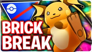 BUFFED BRICK BREAK RAICHU MAKES WILD CHARGE NUKE EVERYTHING IN THE GREAT LEAGUE  GO BATTLE LEAGUE [upl. by Anilad398]