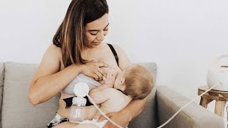 Breastfeeding with hand expression  breastfeeding vlogs  hand express breast expression vlog qmi [upl. by Anafetse]