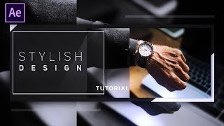 After Effects Tutorial Stylish Slideshow Animation in After Effects [upl. by Naashom]