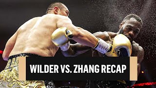 Zhilei Zhangs BRUTAL TKO STUNS Deontay Wilder In 5th Round I Boxing Recap I CBS Sports [upl. by Aniluap]