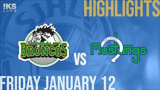 Humboldt Broncos vs Melfort Mustangs Jan 12th [upl. by Plusch]