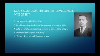 Chapter 9  Vygotskys Sociocultural Theory of Development [upl. by Vitia11]