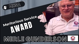 2024 MHSA Meritorious Service Award  Merle Gunderson [upl. by Nolla]