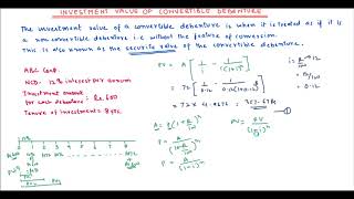 Investment value of Convertible debenture [upl. by Ynnaej]