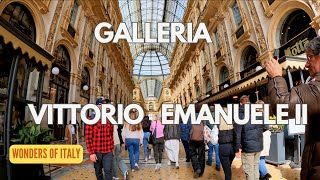 Galleria Vittorio Emanuele II in MILAN  ITALY most beautiful gallery [upl. by Labotsirhc]