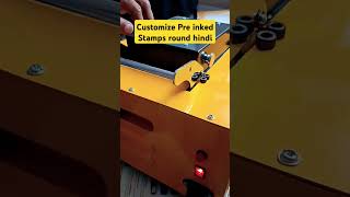 Customize Pre inked round Stamp Making diy preinkstamp viralvideo [upl. by Bruning]