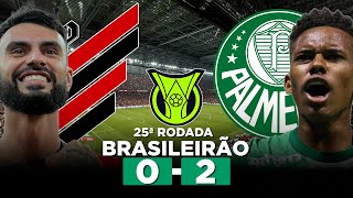 ATHLETICOPR 0 x 2 PALMEIRAS Brasileirão Série A 2024 25ª Rodada  Narração [upl. by Perceval405]