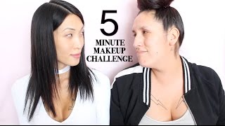 5 Minute Makeup Challenge Ft Quanah Style [upl. by Ahsekyw197]