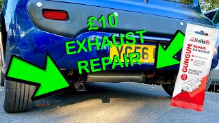 Easy DIY Emergency Exhaust Repair Under £5 GunGum Exhaust Bandage Any Good CityBugC1Aygo107 [upl. by Ming]