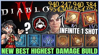 Diablo 4  New Best TRILLION DAMAGE Sorcerer Build  INFINITE Fireball Meteor  ONLY 1 SHOT  Guide [upl. by Malita]