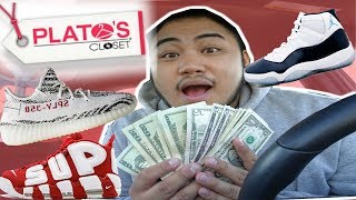 VLOG 39 SELLING SUPER HYPED SNEAKERS AT PLATOS CLOSET [upl. by Lertnom59]