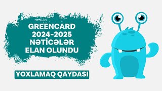 Green card 2024 2025 cavablar yoxlamaq OZUNET [upl. by Abramson22]