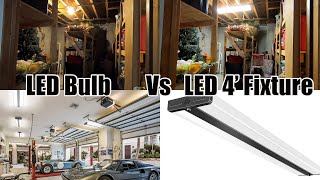 Adding Better Lighting 50W Led Wraparound Light Fixture for Workshop 4FT 4000K 5600 lm [upl. by Siekram]