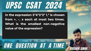 In the expression 5432 1 is chosen from   x each at most two times  UPSC CSAT 2024 [upl. by Orgalim]