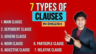 What is a clause 7 types of clauses in English in detail [upl. by Nannahs350]