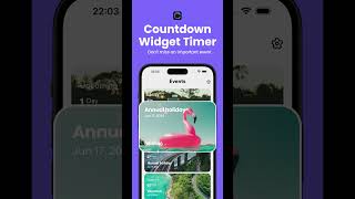 Countdown Widget Timer for your iPhone countdown countdownwidget [upl. by Asseram]